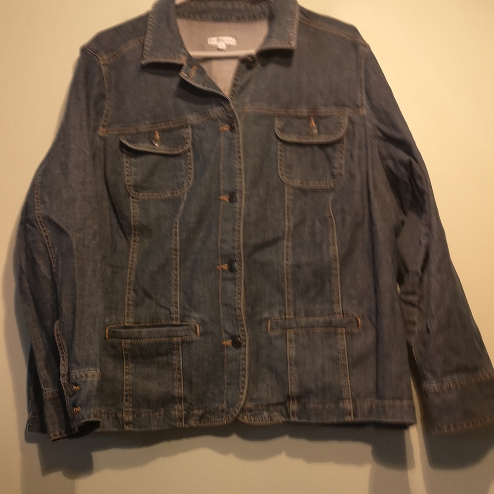 😄Croft & Barrow denim jacket blazer 1X